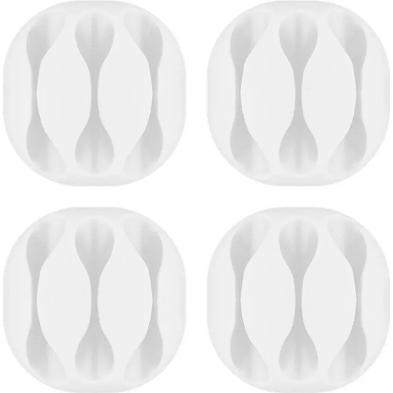 Organizzatore di cavi Goobay 70373 Bianco autoadesivo set 4 pezzi - immagine 1