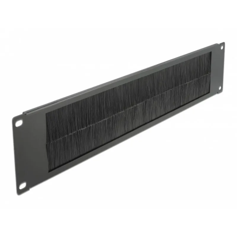 Pannello passacavi DeLock 66482 2U 19" nero in metallo e nylon - immagine 1