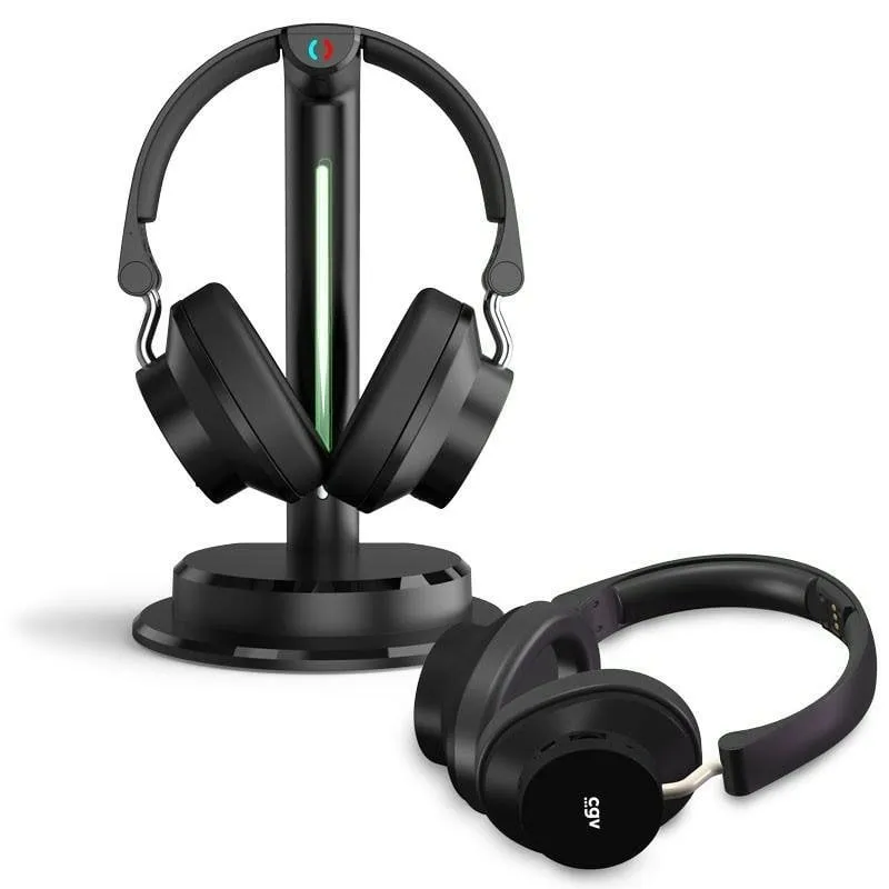 Auricolari CGV PRELUDE 3 DUO wireless e cablati per TV doppio set nero - immagine 1