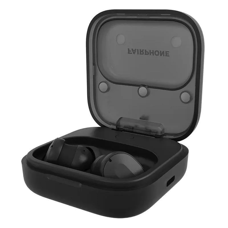 Auricolari Fairphone Fairbuds v2 wireless Bluetooth con cancellazione rumore, USB-C, nero - immagine 1