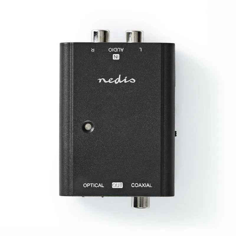 Convertitore audio Nedis ACON2508BK 2x RCA a S/PDIF TosLink cavo 1,8 m - immagine 1