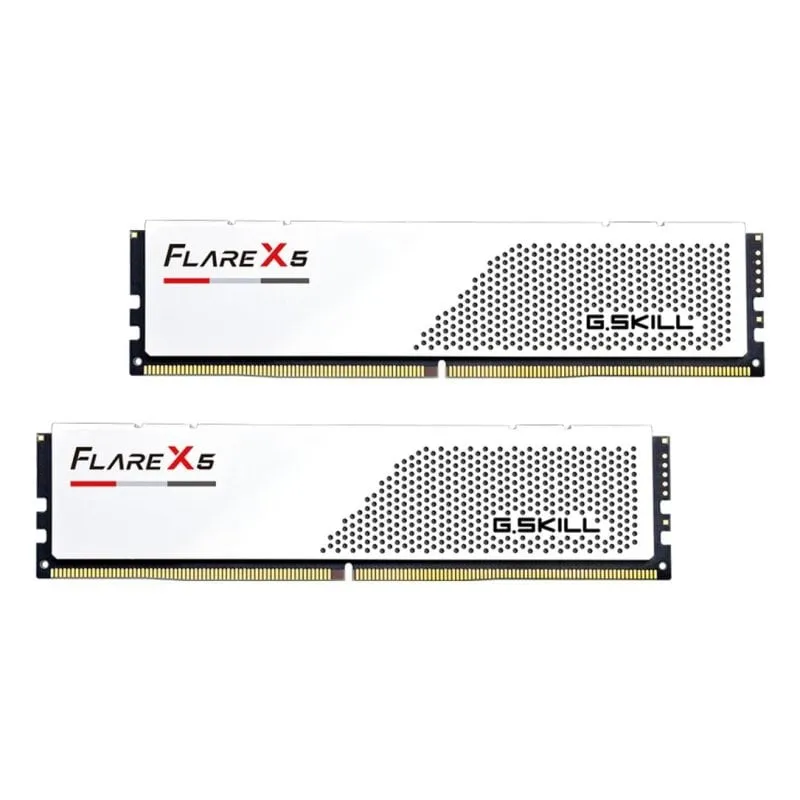 Memoria RAM G.Skill F5-6000J3036F48GX2-FX5W 96GB 2x48GB DDR5 6000MHz CL30 AMD EXPO Bianco - immagine 1