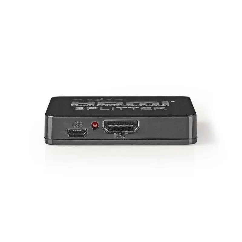 Divisore video Nedis VSPL34002BK HDMI 2 uscite 4K ABS/PVC Nero - immagine 1