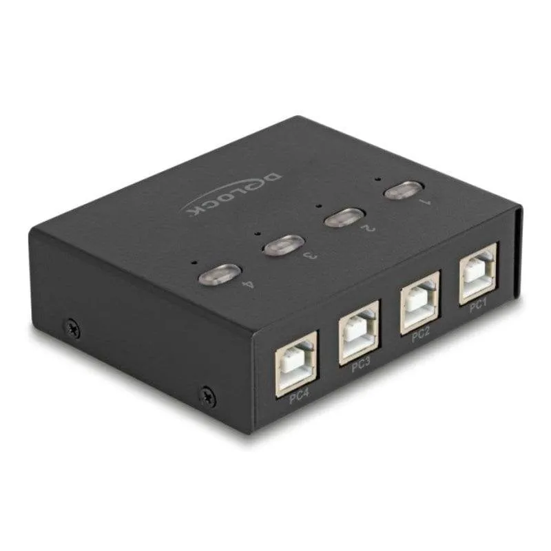 Switch USB DeLock 11507 8 porte USB 2.0 0,48 Gbit/s plastica nera - immagine 1