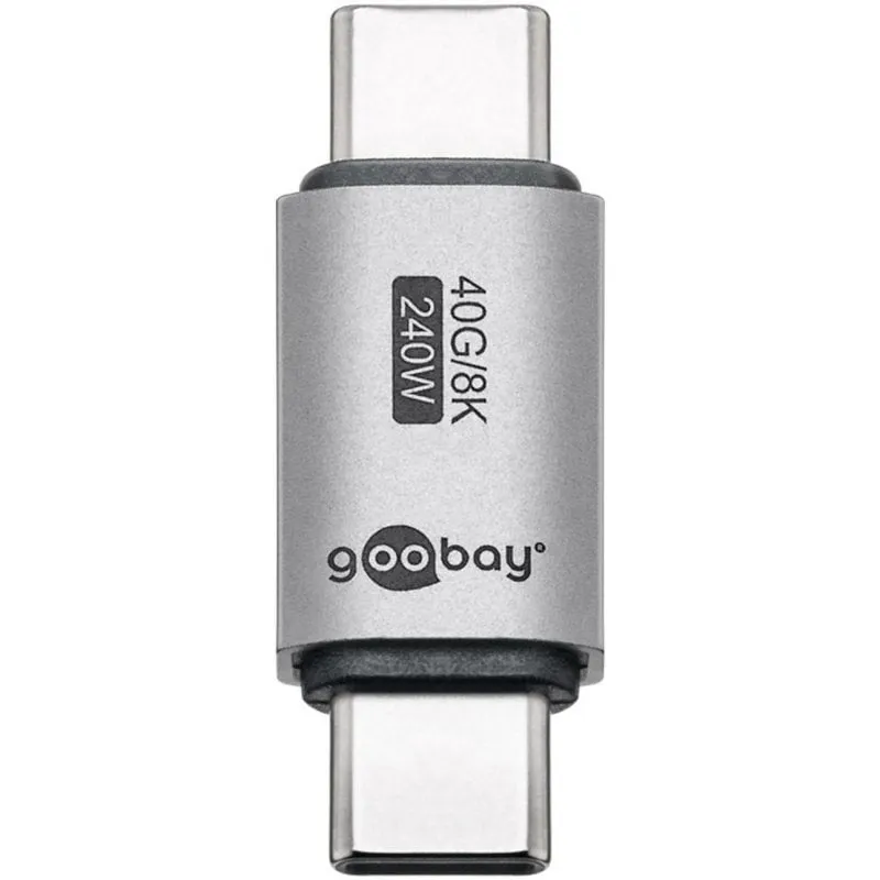 Adattatore USB-C Goobay 74448 USB4 Gen 4 40 Gbps 240W Argento - immagine 1