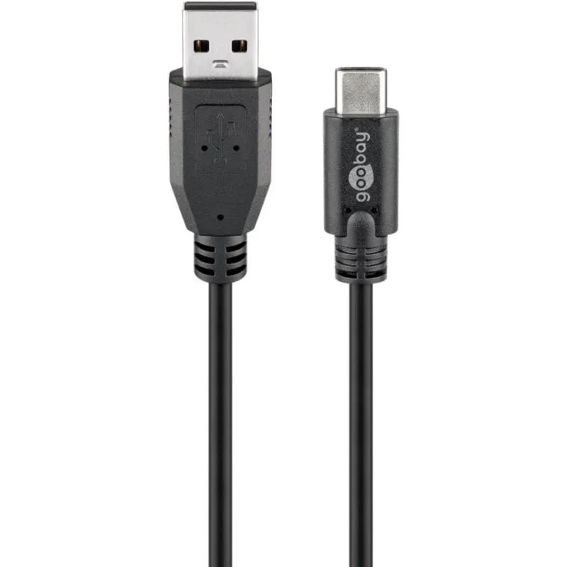 Cavo USB Goobay 55469 USB-C a USB-A 3 m 2.0 Nero - immagine 1