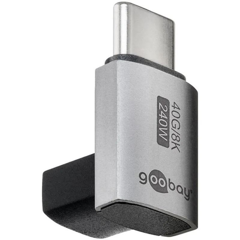 Adattatore USB-C Goobay 74444 Maschio-Femmina Angolato 90° 40Gbps 240W - immagine 1