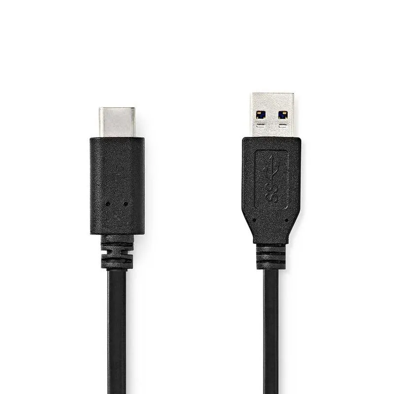 Cavo USB Nedis CCGL61650BK10 1m USB A a USB C 10Gbps Nero - immagine 1