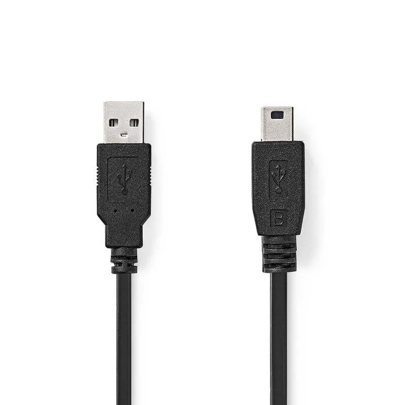 Cavo USB Nedis CCGL60300BK30 3m USB A a Mini-USB B Nero - immagine 1