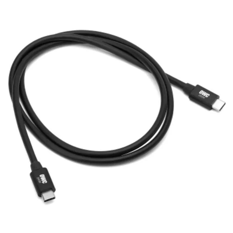 Cavo Thunderbolt 5 OWC OWCCBLTB5C1.0M USB-C 1 m Nero 240 W Power Delivery - immagine 1