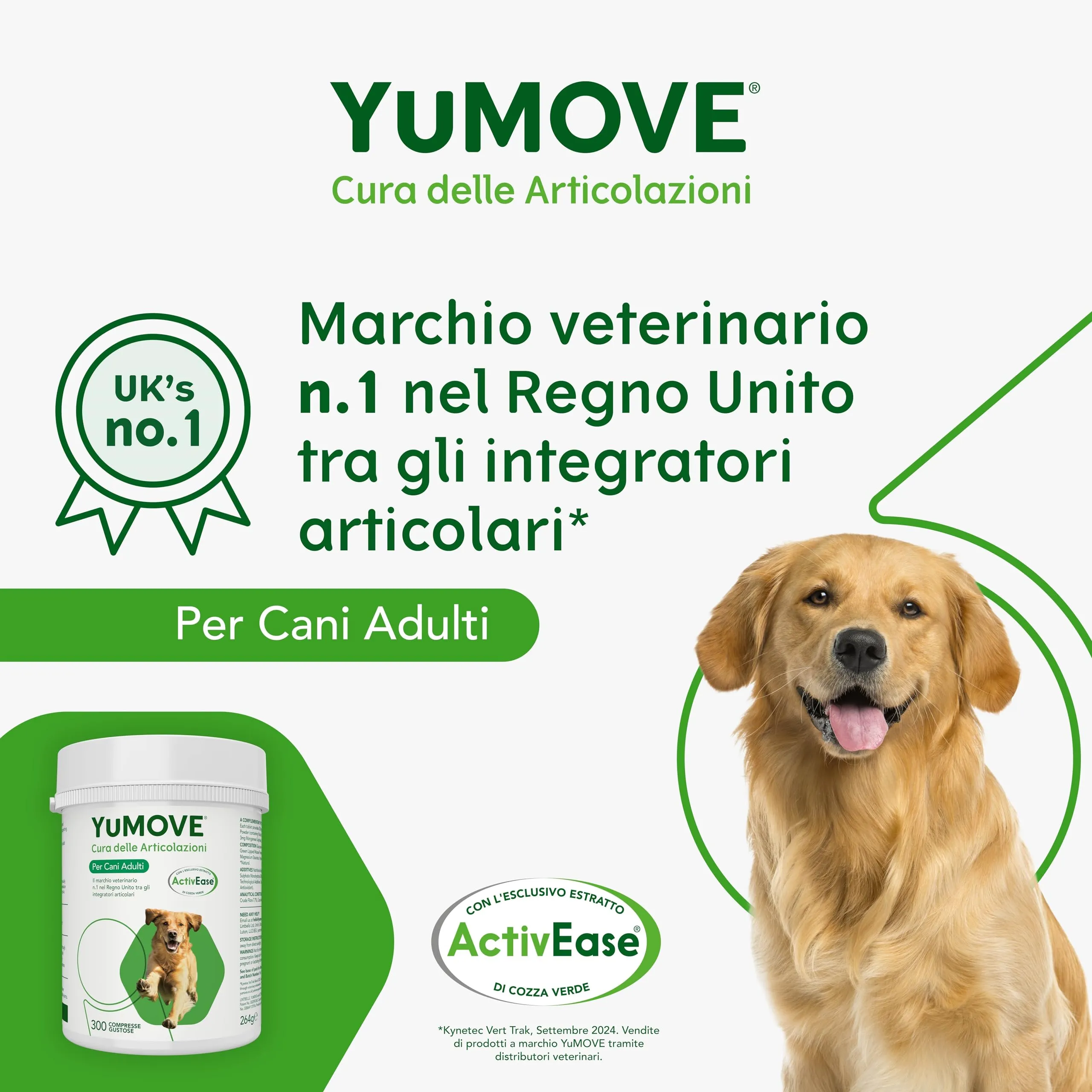 Yumove Integratore Articolazioni Cane 2-7 Anni – 300 Compresse ActivEase - immagine 2