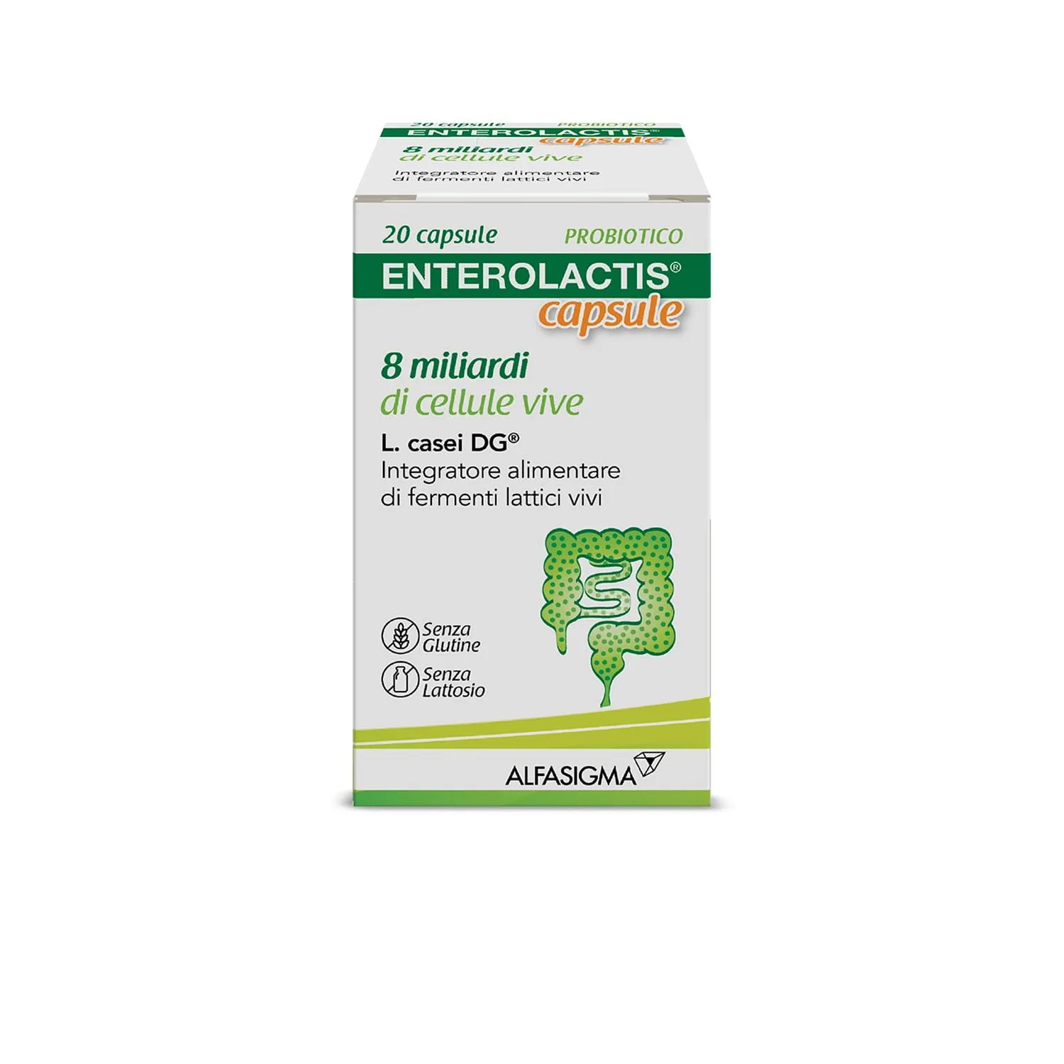 Enterolactis confezione da 20 Capsule apribili: Fermenti lattici, Probiotici, supporto alla flora intestinale - immagine 1