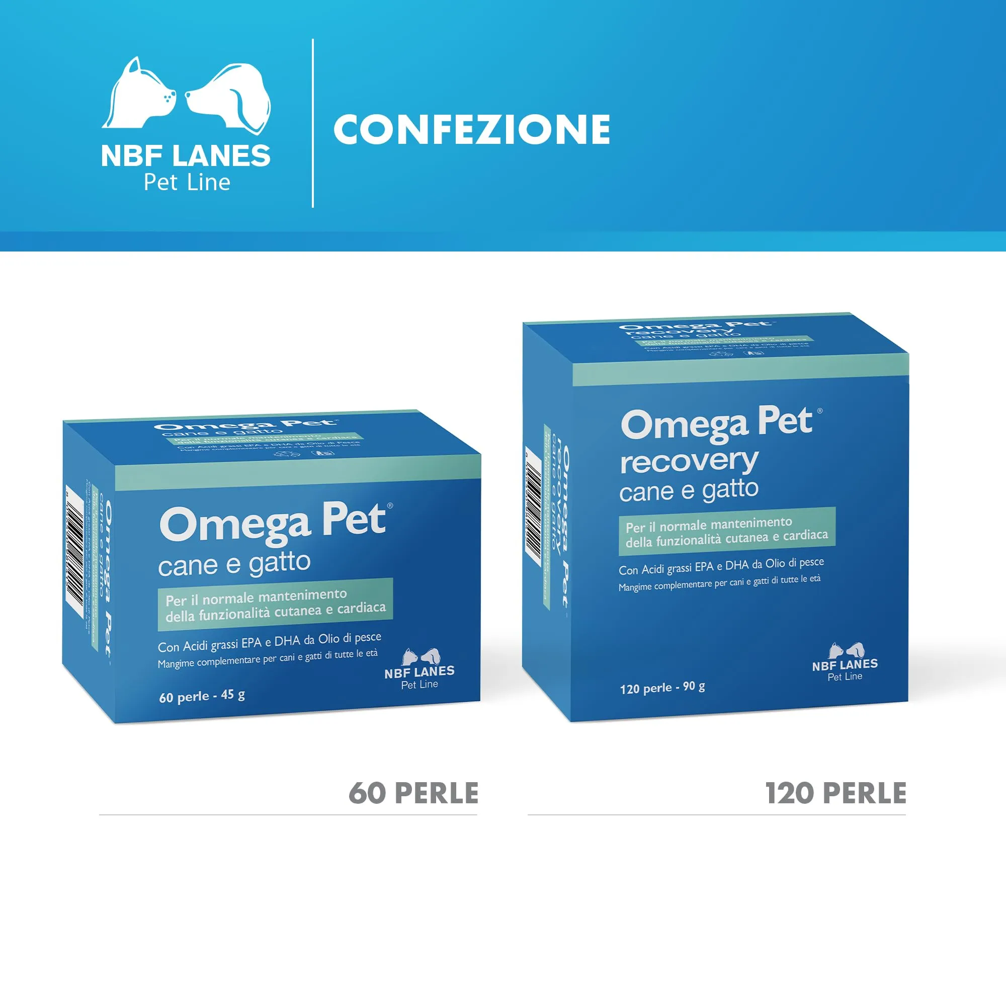 NBF Lanes | Omega Pet Cane e Gatto, 60 Perle Appetibili, per il Normale Mantenimento della Funzionalità Cutanea e Cardiaca - immagine 6