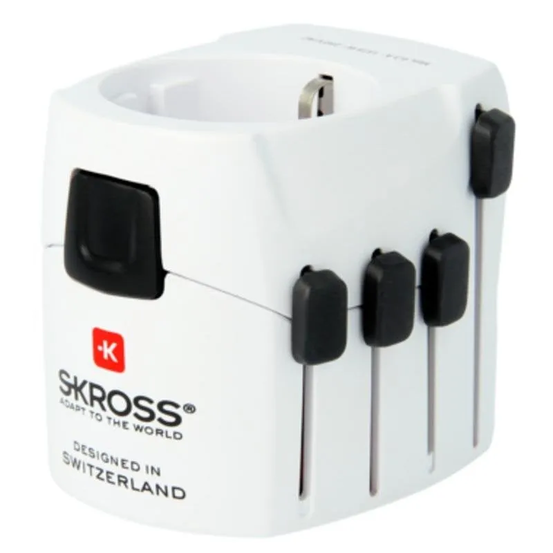 Adattatore da viaggio Skross PRO Universale 100-250V 7A Bianco - immagine 1
