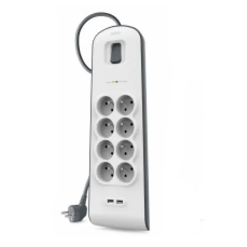 Multipresa Belkin BSV804ca2M 8 prese 2 USB-A protezione sovratensione cavo 2 m - immagine 1