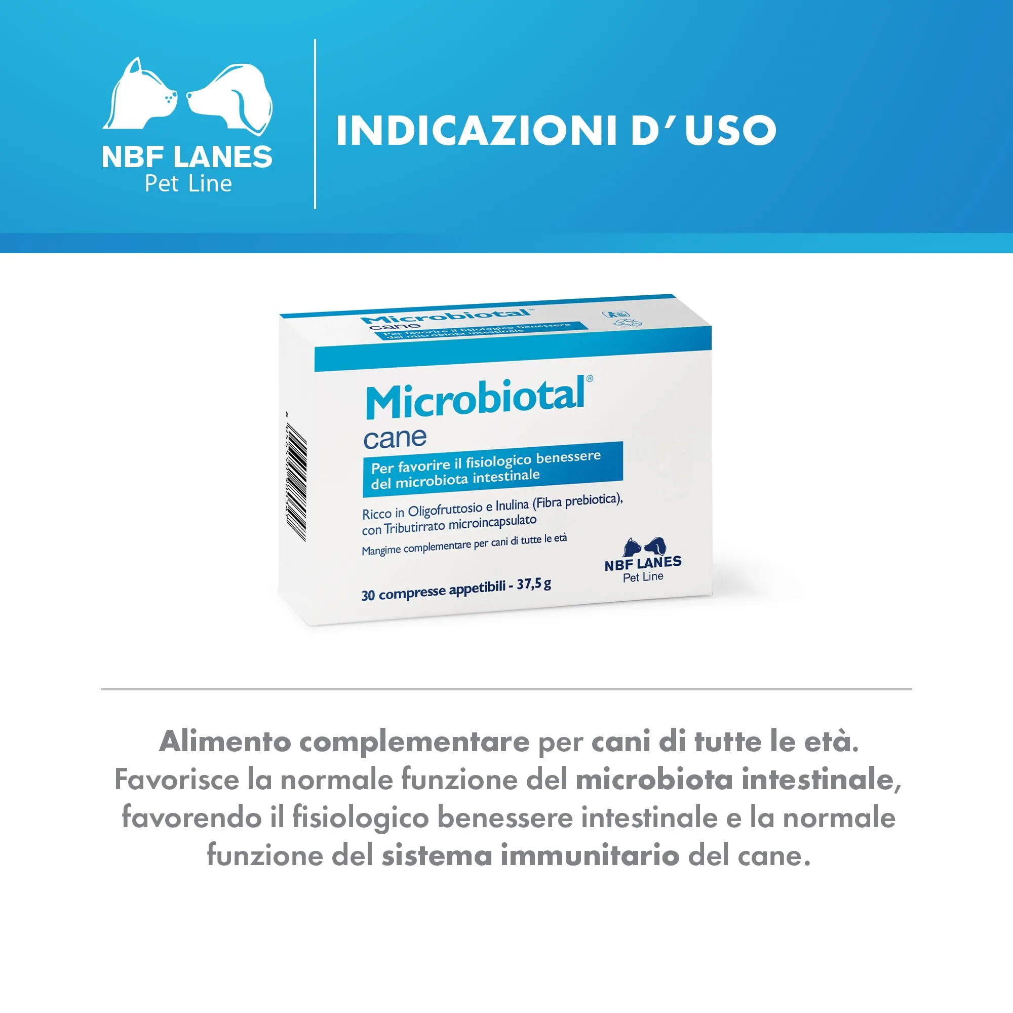 NBF Lanes | Microbiotal Cane, 30 Compresse Appetibili, per Favorire il Fisiologico Benessere del Microbiota Intestinale - immagine 3