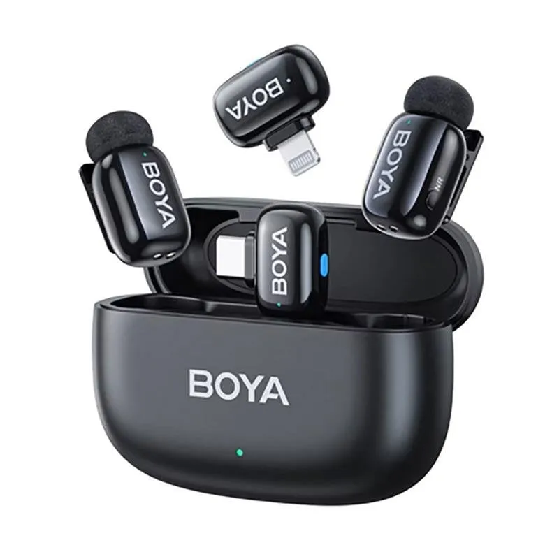 Microfono Boya MINI 2-01 BL Wireless USB-C omnidirezionale AI Noise Cancelling - immagine 1