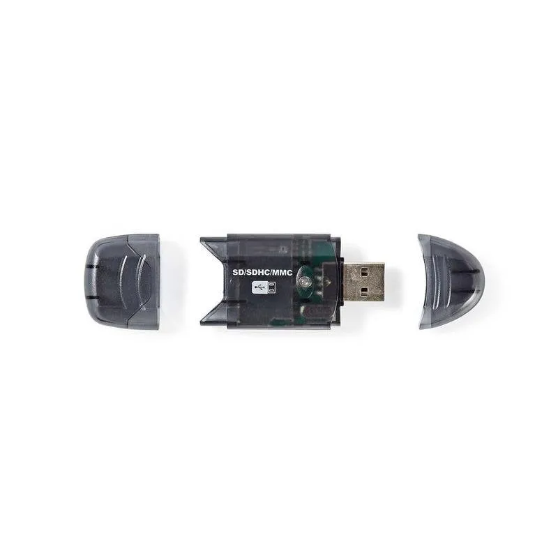Lettore di schede Nedis CRDRU2100BK USB 2.0 Nero SD SDHC MMC - immagine 1