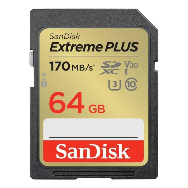 Scheda SDXC Sandisk SDSDXW2-064G-GNCIN 64GB Extreme PLUS UHS-I U3 V30 170MB/s - immagine 1