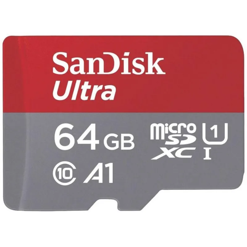 Scheda microSDXC Sandisk SDSQUAB-064G-GN6TA Ultra 64GB 140MB/s UHS-I U1 A1 con adattatore SD - immagine 1
