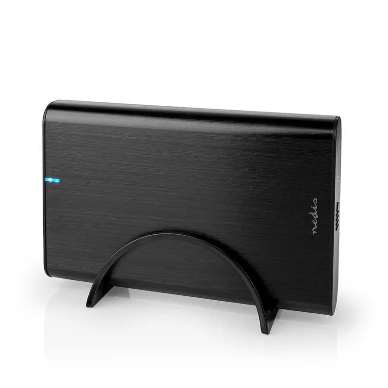 Box HDD NEDIS HDDE35410BK 3.5" Alluminio Nero USB-C USB-A Compatibile SATA - immagine 1