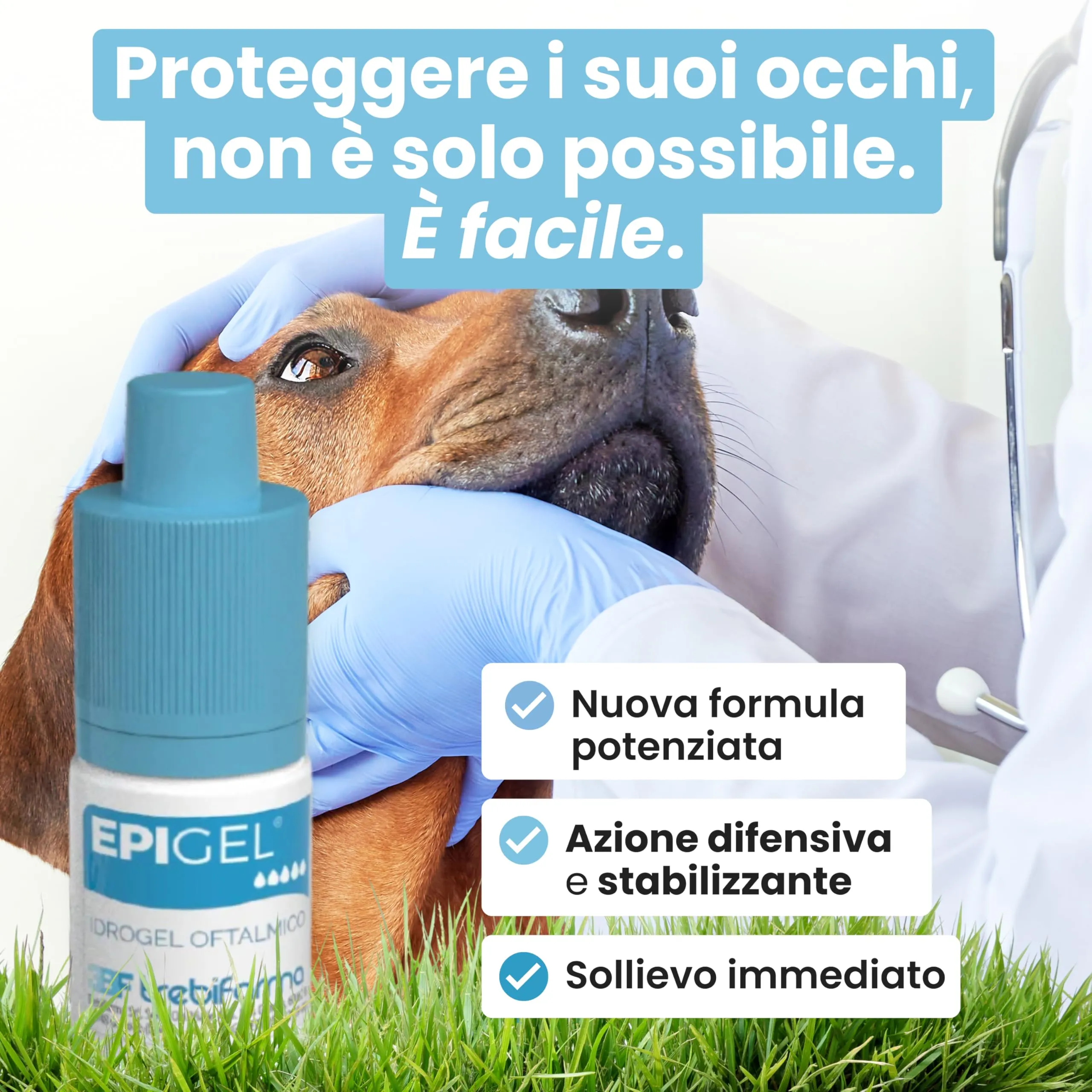 Trebifarma Soluzione Oftalmica Lubrificante Cani, Gatti, Conigli e Cavalli - immagine 2