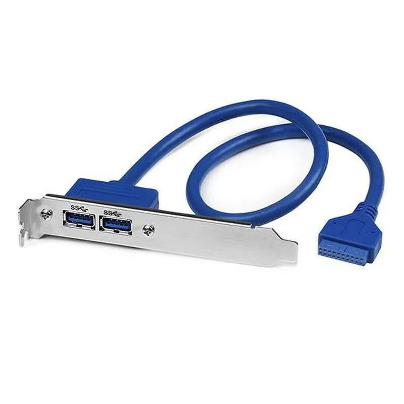 Adattatore interfaccia Startech USB3SPLATE 2 porte USB 3.2 Gen1 retro IDC 0.5m - immagine 1