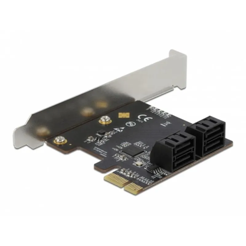Scheda di espansione DeLock 90010 PCIe x1 4 porte SATA 6 Gbps Low Profile - immagine 1