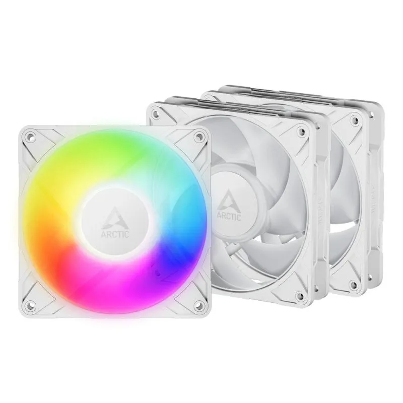 Raffreddamento ad Aria Arctic 120mm Freezer P12 Pro A-RGB White 3 Pack LED ARGB - immagine 1