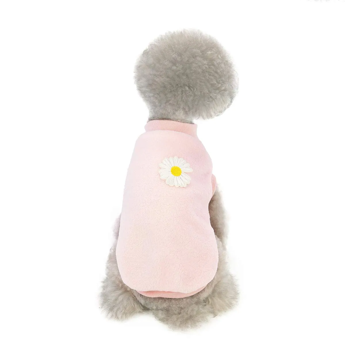 Cane Maglione Cane Vestiti in Pile Cane Maglione di Lana Inverno Caldo Sudore Camicia Fiore Pigiama Maglione in Pile per Piccolo Cane Gatto - immagine 3