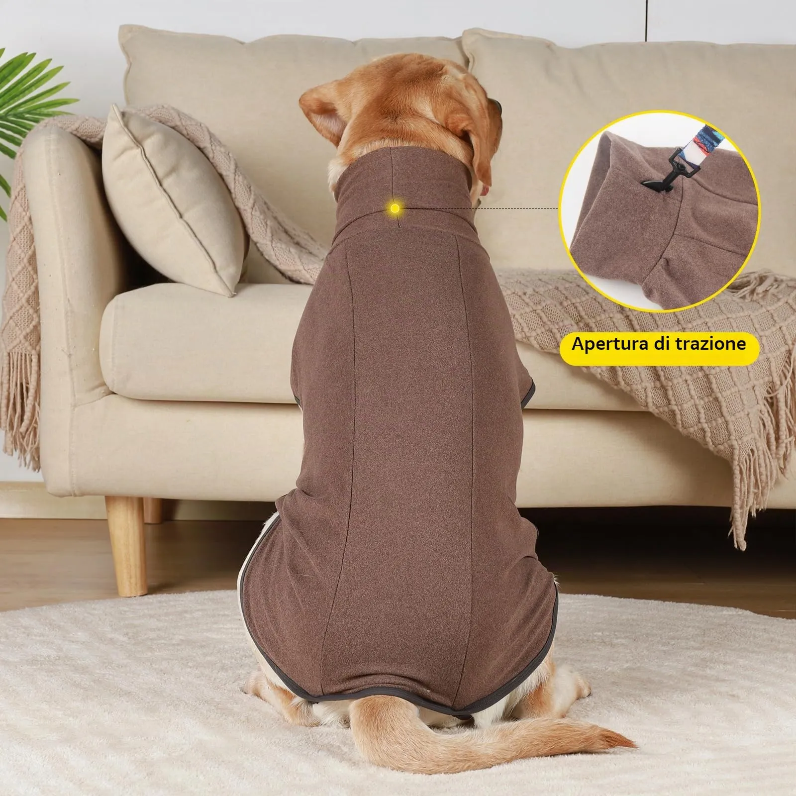 HEYWEAN Felpa per cani Gilet in pile elasticizzato Pullover per cani caldi Pullover per cani di piccola e media taglia Abbigliamento invernale per interni ed esterni - immagine 6