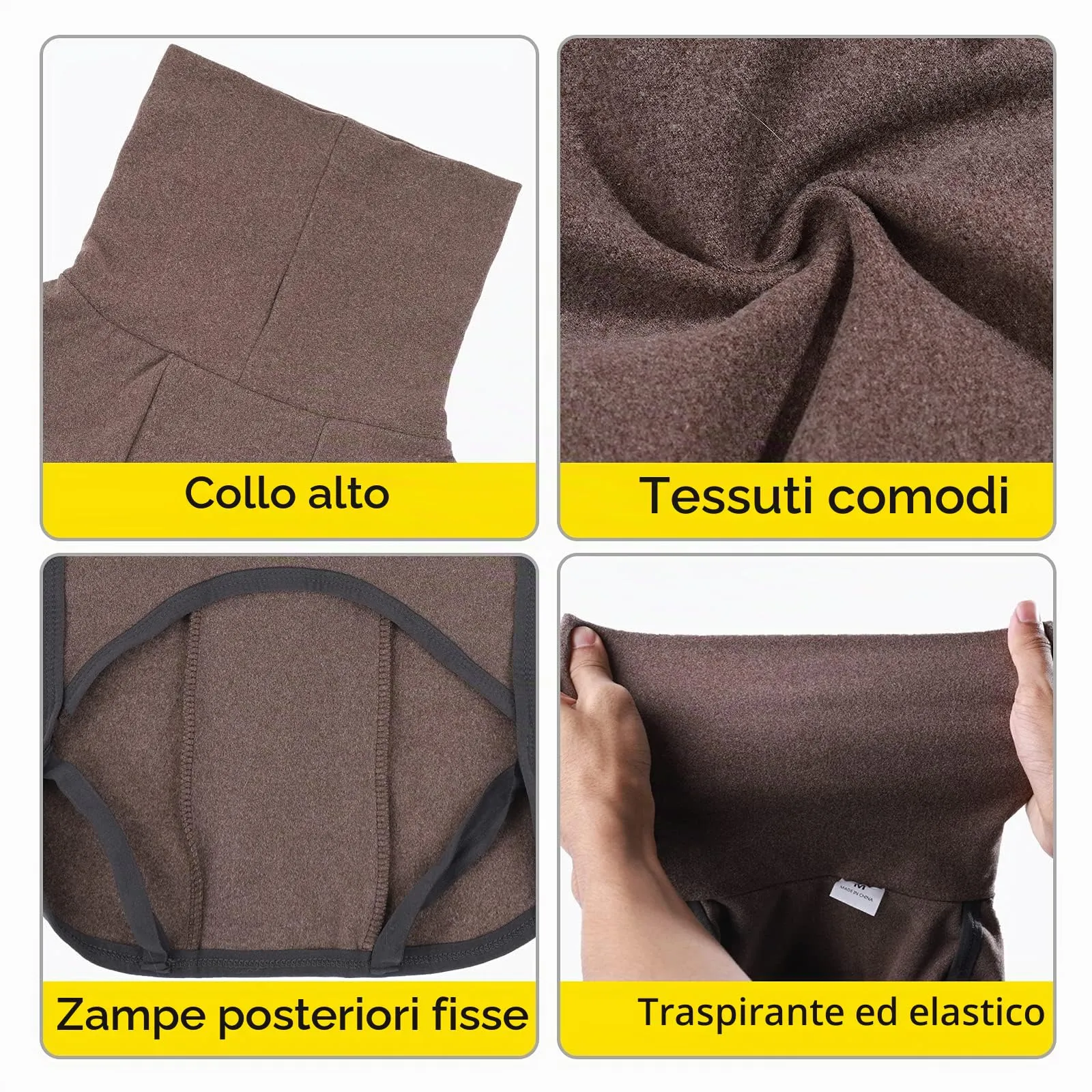 HEYWEAN Felpa per cani Gilet in pile elasticizzato Pullover per cani caldi Pullover per cani di piccola e media taglia Abbigliamento invernale per interni ed esterni - immagine 3