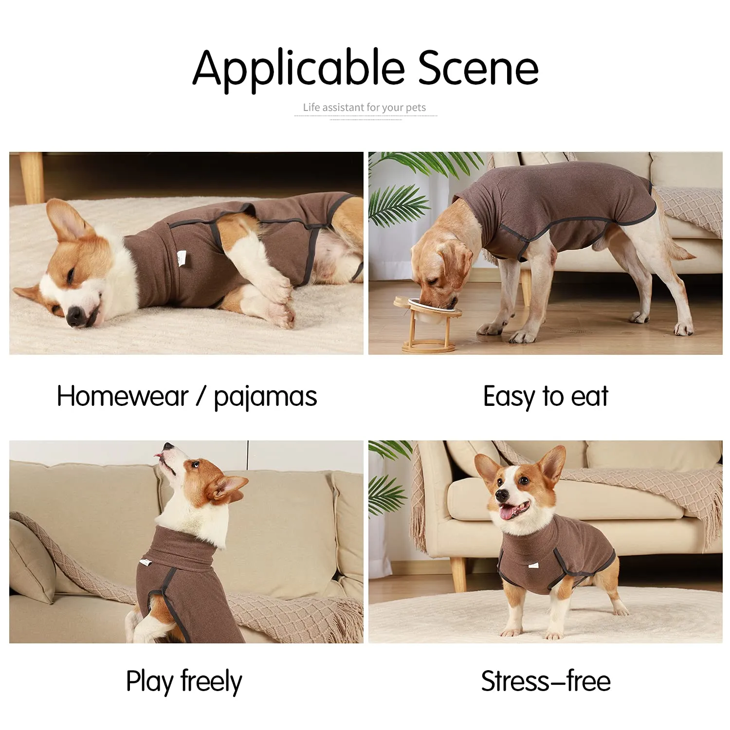 HEYWEAN Felpa per cani Gilet in pile elasticizzato Pullover per cani caldi Pullover per cani di piccola e media taglia Abbigliamento invernale per interni ed esterni - immagine 4