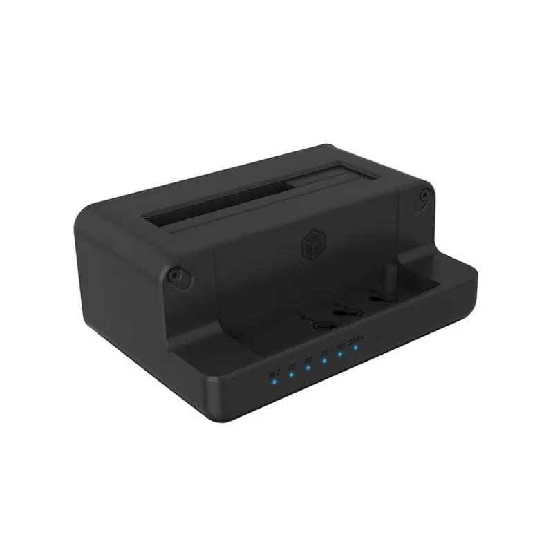 Base di connessione ICY BOX IB-2914MSCL-C31 SATA M.2/2.5/3.5 USB-C 10 Gbps Alluminio Nero - immagine 1