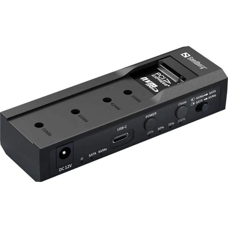 Base di collegamento Sandberg 136-49 USB 3.2 Cloner Dock M2 NVMe SATA 10 Gbps - immagine 1