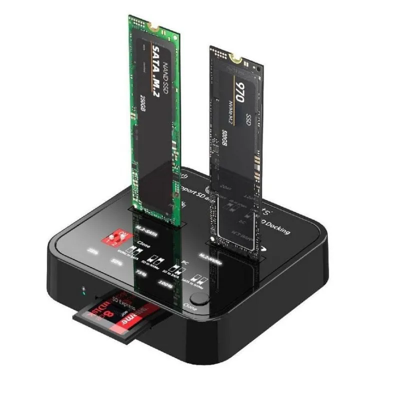 Duplicatore dati CoreParts MS-CLONER-M2-SD USB-C M.2 NVMe SD 6000MB/s - immagine 1