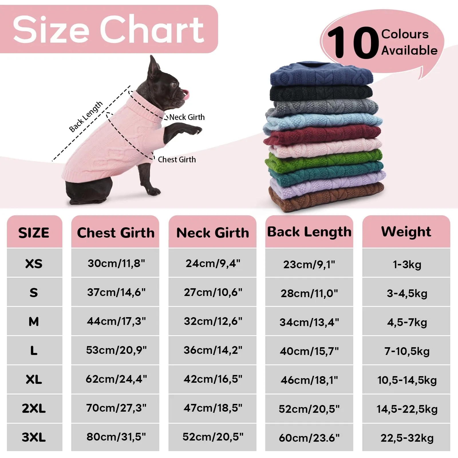 Hjumarayan Maglioncino per Gatto - Maglia Termica con Foro per Guinzaglio, Adatto anche per Cane Taglia Piccola (Rosa S) - immagine 2