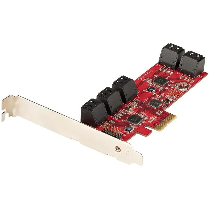 Scheda SATA StarTech 10P6G-PCIE-SATA-CARD PCIe 2.0 6Gbps 10 Porte Interni Profilo Basso/Alto - immagine 1