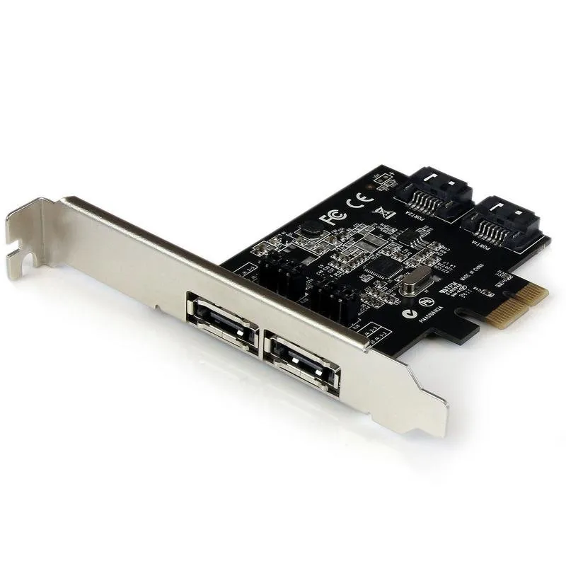 Scheda di Rete StarTech.com PEXESAT322I PCI Express 6 Gbps 2 eSATA 2 SATA Interni - immagine 1