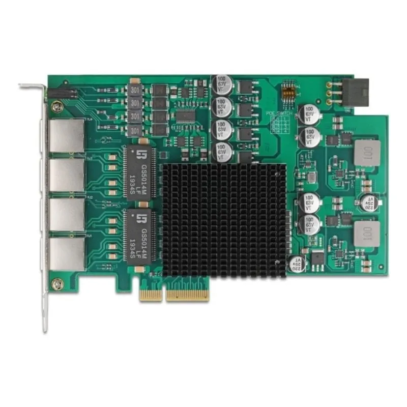Tarjeta di Rete DeLock 86097 PCI Express x4 1000 Mbit/s 4x PoE+ - immagine 1