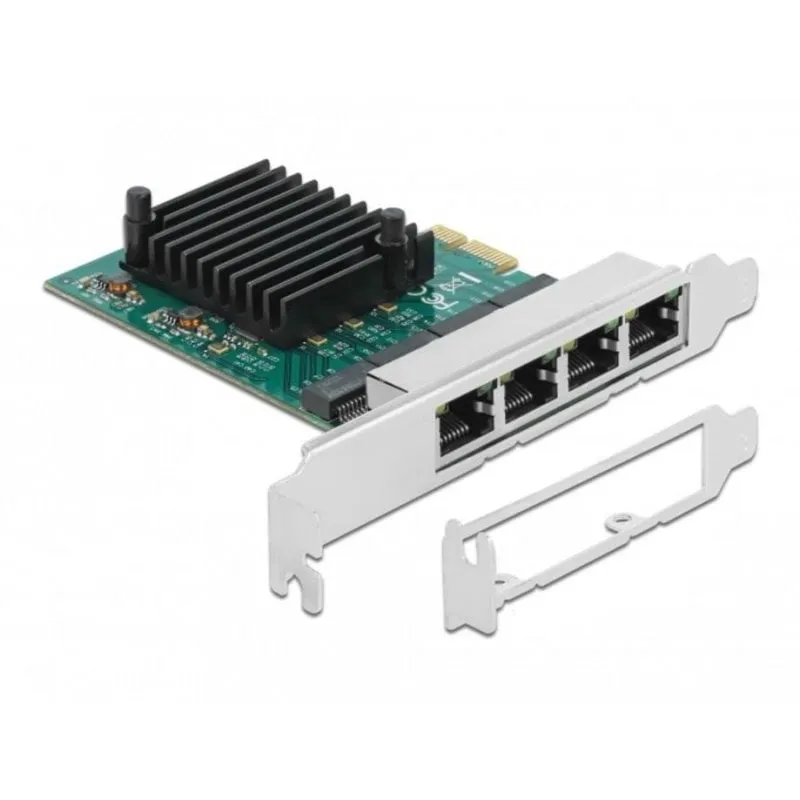 Tarjeta di Rete DeLock 89025 PCI Express 4 Porte Gigabit LAN Low Profile - immagine 1
