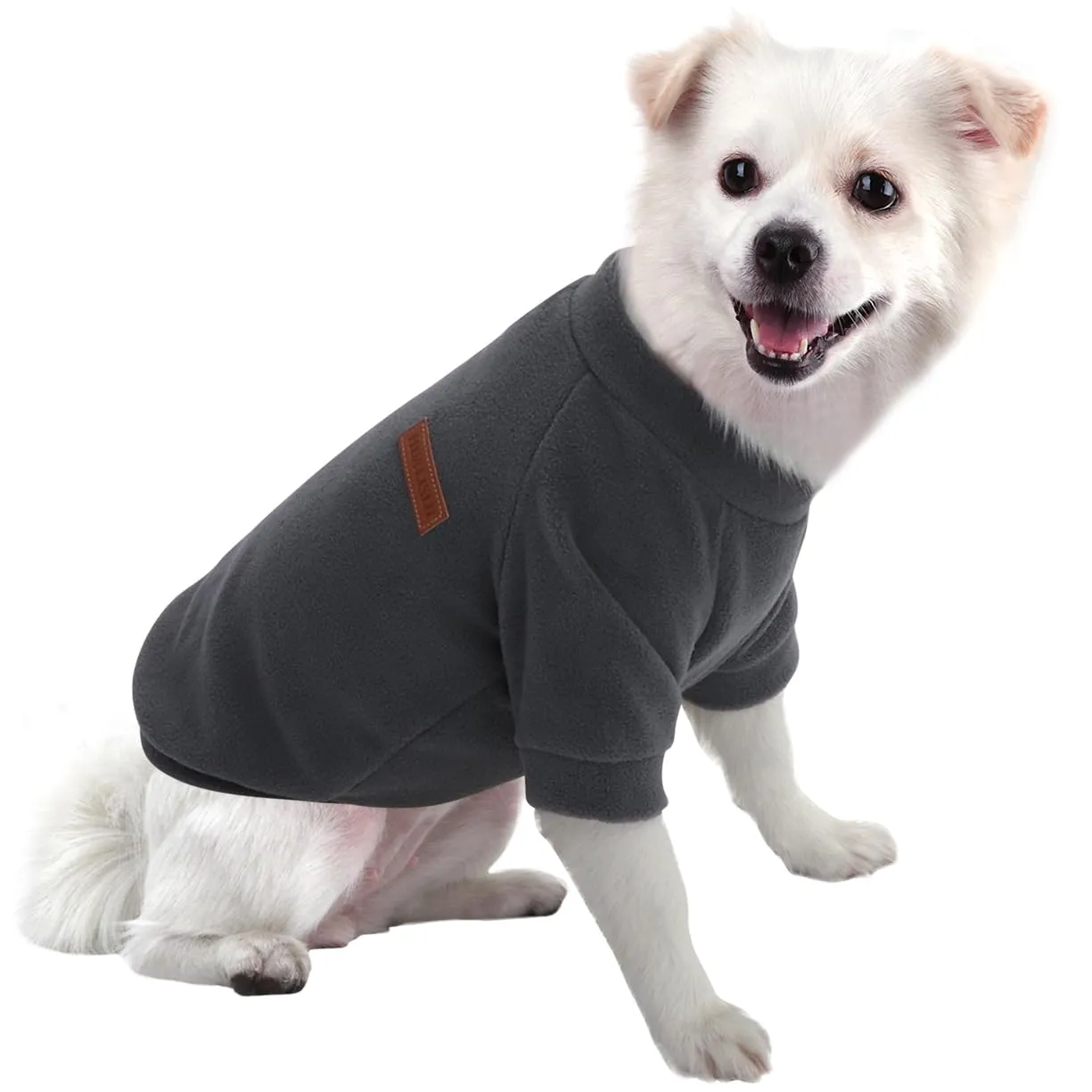 HuaLiSiJi Felpa Cane Pile Felpa per Cani Maglioncino Cane Maglione Chihuahua,Con Una Texture Morbida, Elastico Facile da Indossare e Colori Vivaci (S, Grigio) - immagine 1