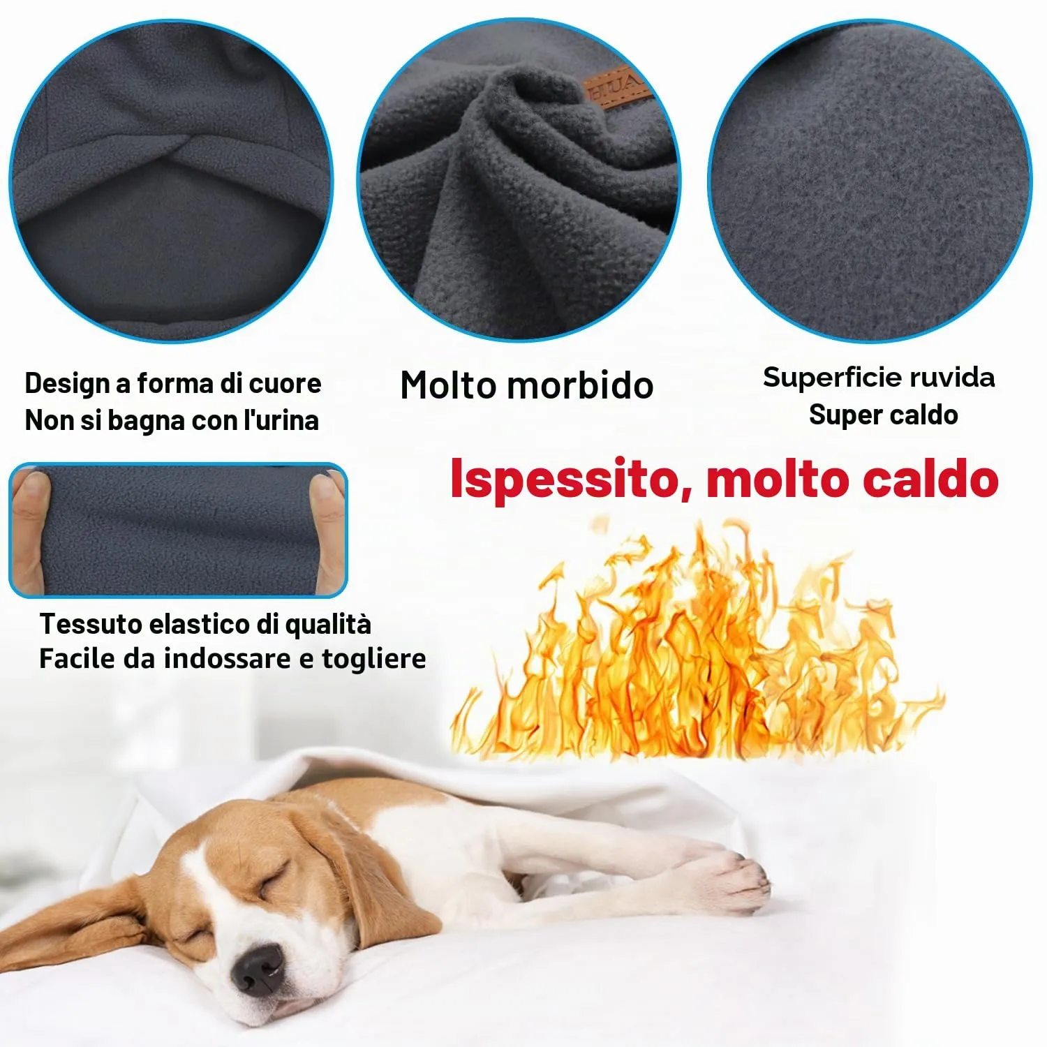 HuaLiSiJi Felpa Cane Pile Felpa per Cani Maglioncino Cane Maglione Chihuahua,Con Una Texture Morbida, Elastico Facile da Indossare e Colori Vivaci (S, Grigio) - immagine 2