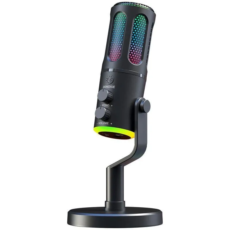 Microfono The G-Lab K-MIC-NEON USB cardioide RGB con controllo volume - immagine 1