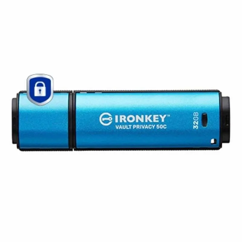 Unità flash USB Kingston IronKey Vault Privacy 50C 32GB AES-256 USB-C FIPS 197 - immagine 1
