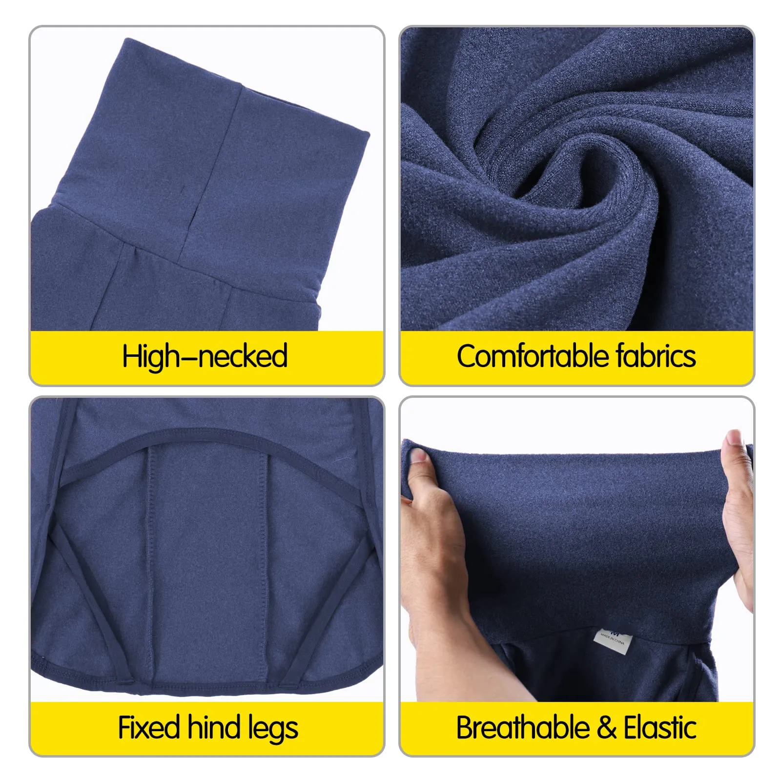 HEYWEAN Felpa per cani Gilet in pile elasticizzato Pullover per cani caldi Pullover per cani di piccola e media taglia Abbigliamento invernale per interni ed esterni - immagine 4