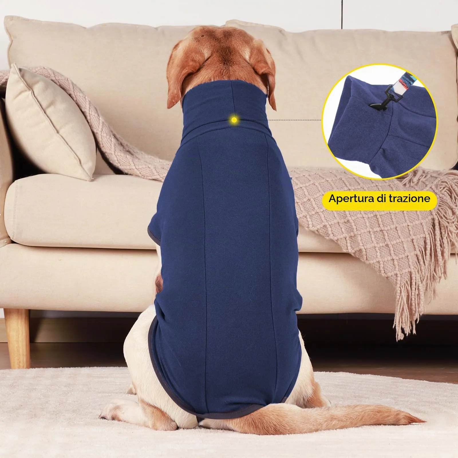 HEYWEAN Felpa per cani Gilet in pile elasticizzato Pullover per cani caldi Pullover per cani di piccola e media taglia Abbigliamento invernale per interni ed esterni - immagine 5