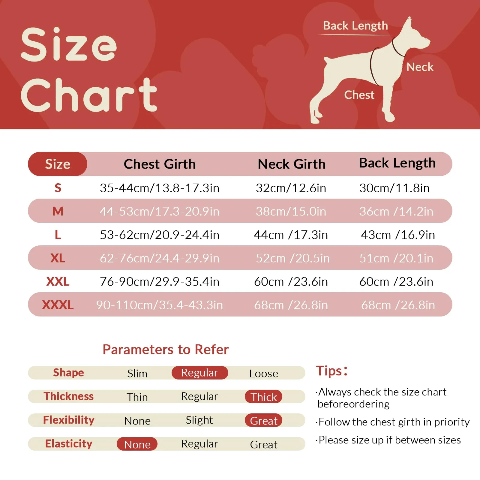 Giacca in caldo pile per cani, foderata in pile, impermeabile, per cani di taglia grande, antivento, per escursionismo, giacca invernale regolabile con strisce riflettenti (rosso, XL) - immagine 4