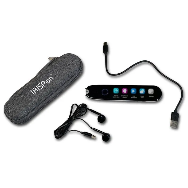 Scanner Iris IRISPen Reader 8 Nero Bianco Touch LCD USB-C 16GB OCR TTS - immagine 1