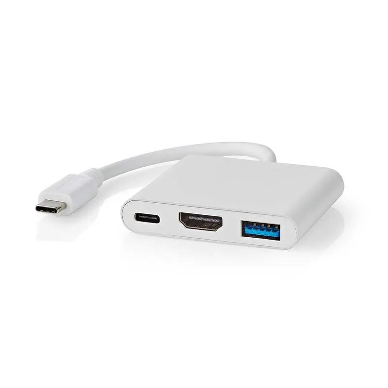 Hub Nedis CCGB64770WT01 USB-C HDMI USB-A USB-C 7,5 W Bianco - immagine 1
